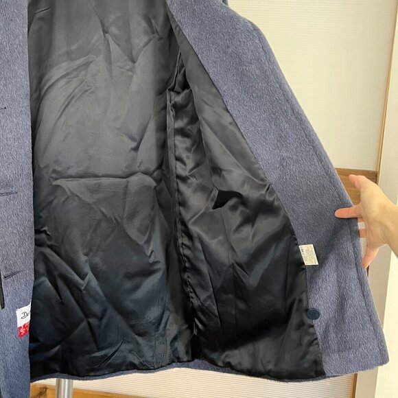 VTG Donovans Baby Llama & Wool 3/4 Length Winter Coat Blue/Purple Sz 12‎ - Picture 12 of 16